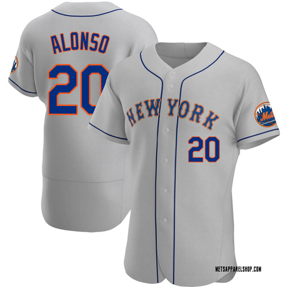 Men's New York Mets Pete Alonso Gray Road Jersey - Authentic